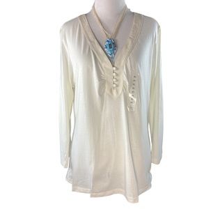 NWT White Calvin Klein blouse Sz XL